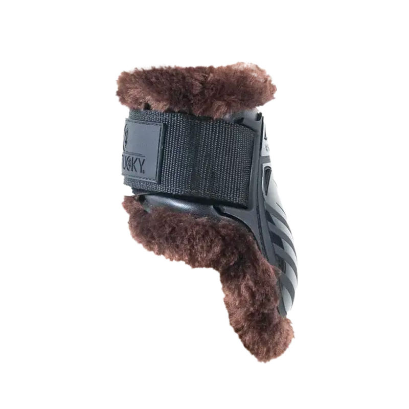 Kentucky Horsewear - Protezioni per nodelli puledri in montone vegano nero montone marrone | - Ohlala