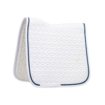 Kentucky Horsewear - Tapis de dressage Glitter Rope blanc et marine | - Ohlala