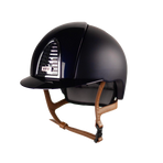 KEP - Cromo 2.0 Textile Polish Riding Helmet blue standard visor beige chin strap | - Ohlala