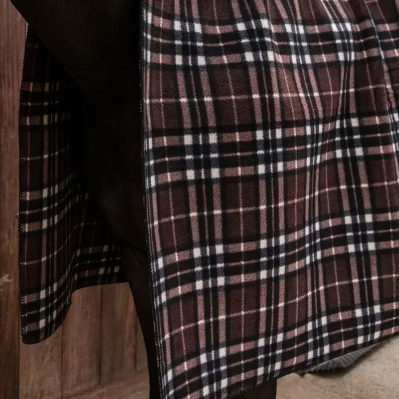 Kentucky Horsewear - Heavy square checked brown drying rug | - Ohlala