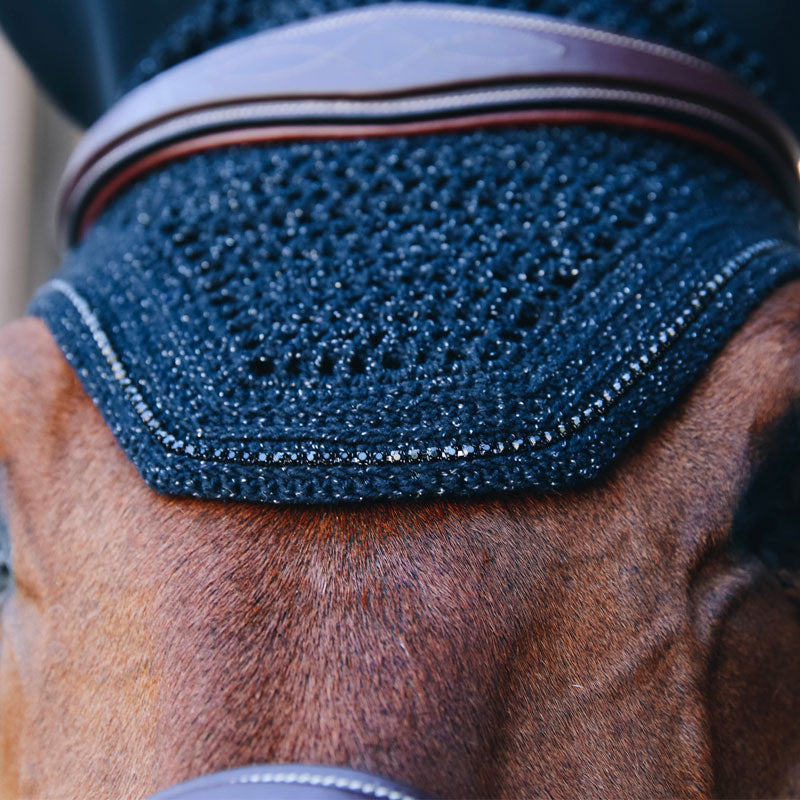 Kentucky Horsewear - Wellington Sparkling noise-cancelling fly veil black | - Ohlala