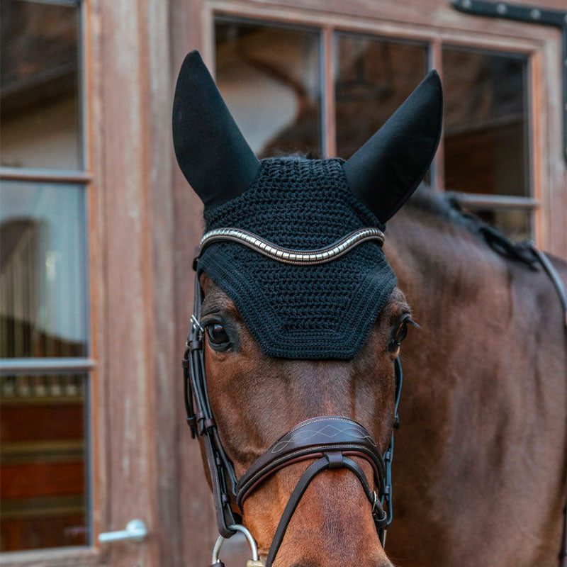 Kentucky Horsewear - Wellington Fly Veil Noise-Cancelling Black | - Ohlala