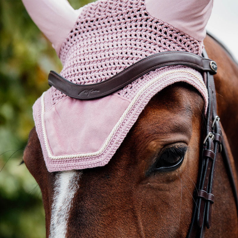 Kentucky Horsewear - Czapka Wellington aksamitna w kolorze pudrowego różu | - Ohlala