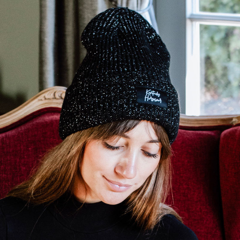 Kentucky Horsewear - Black glitter ear bonnet | - Ohlala