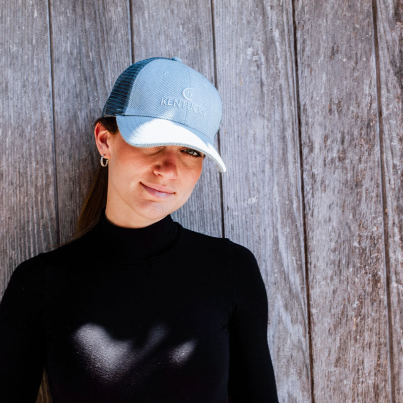 Kentucky Horsewear - Czapka Trucker wełniana jasnoniebieska | - Ohlala