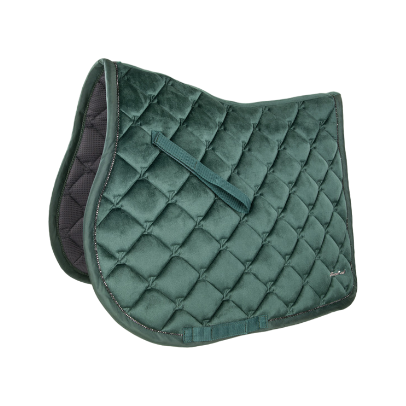 Lami-cell - Galaxy Velvet dark green saddle pad | - Ohlala
