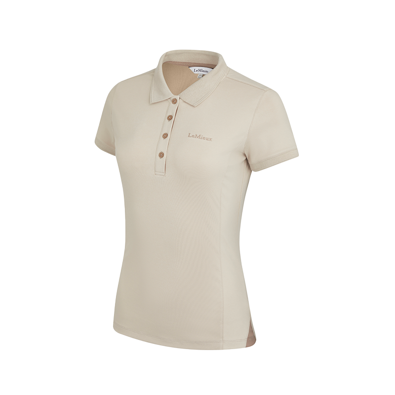 Lemieux - Polo z krótkim rękawem damskie Classic stone | - Ohlala