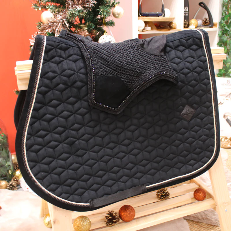Kentucky Horsewear - Fly Veil Wellington Velvet pearls black | - Ohlala