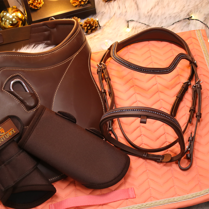 Kentucky Horsewear - Ochraniacze dla konia 3D Spacer Turnout Boots brązowe | - Ohlala