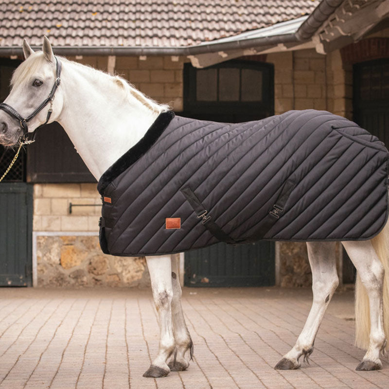 Paddock Sports - Stalldecke Diagonal schwarz 400g | - Ohlala