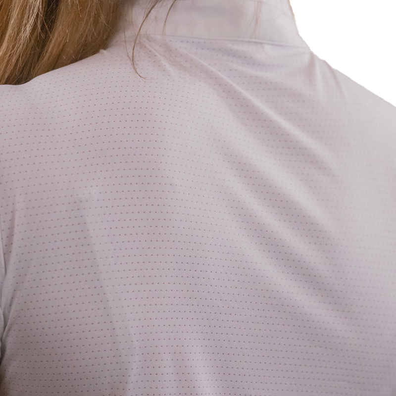 Pénélope Store - Women's short-sleeve competition polo Moon Mesh white | - Ohlala