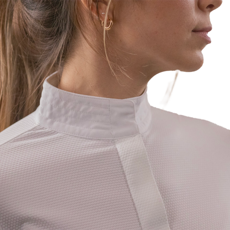 Pénélope Store - Women's long-sleeve competition polo Las Honey white | - Ohlala