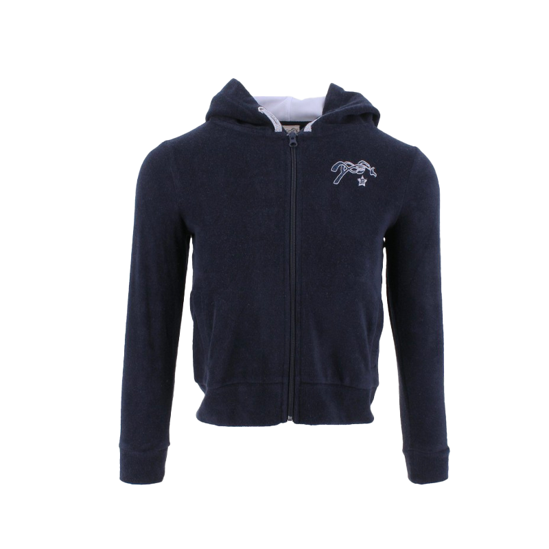 Pénélope Store - Children's long-sleeve sweatshirt Capu Towel navy | - Ohlala