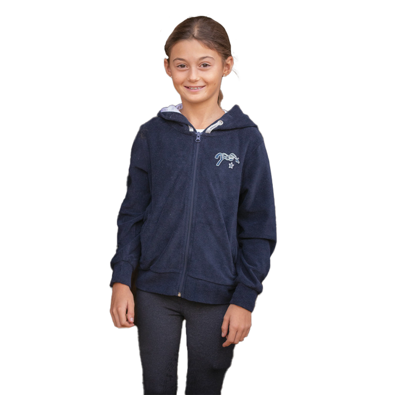 Pénélope Store - Children's long-sleeve sweatshirt Capu Towel navy | - Ohlala