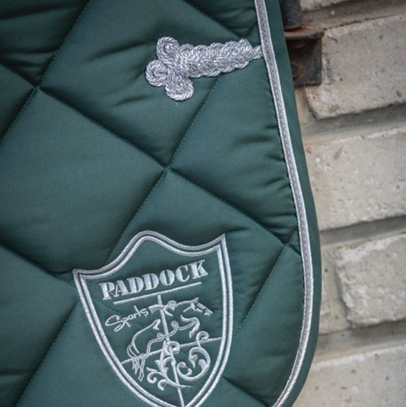 Paddock Sport - Dressage pad prems green badge | - Ohlala