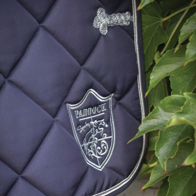 Paddock Sport - Prems navy saddle pad with badge | - Ohlala