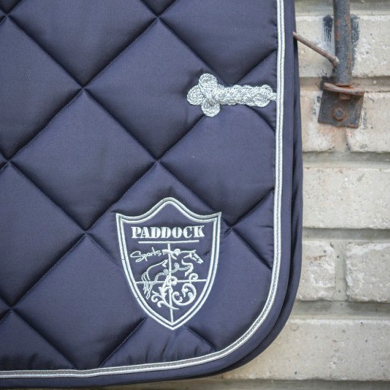 Paddock Sport - Prems navy saddle pad with badge | - Ohlala