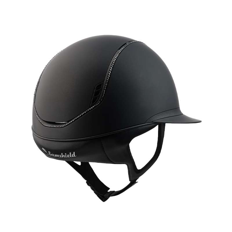 Samshield - Casque d'équitation Miss Shield 2.0 Shadowmatt noir 300 Swaroski | - Ohlala
