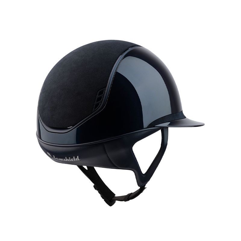 Samshield - Kask jeździecki Miss Shield 2.0 Glossy niebieski Alcantara | - Ohlala