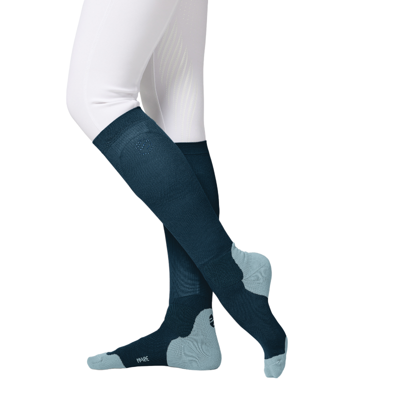Samshield - Chaussettes d'équitation Balzane soft deep lagoon | - Ohlala