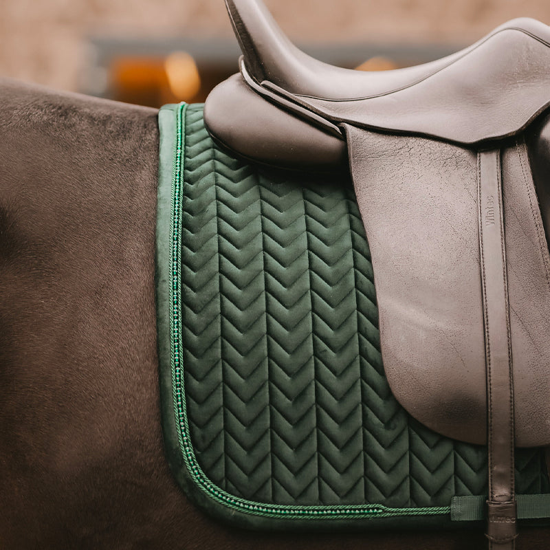 Kentucky Horsewear - Sudadero de doma Velvet Pearls verde abeto | - Ohlala