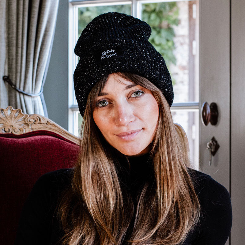 Kentucky Horsewear - Bonnet paillettes noir | - Ohlala