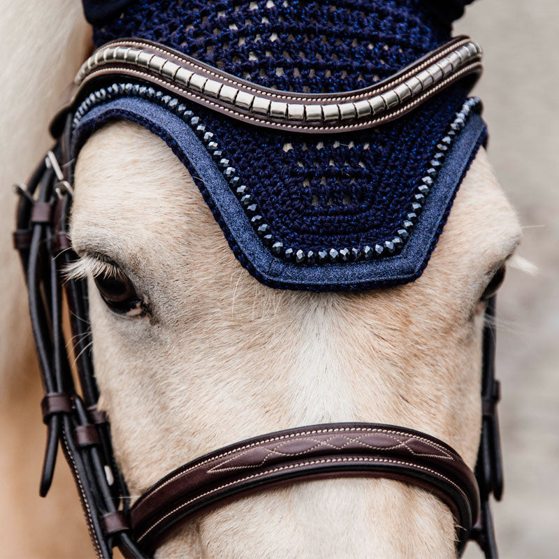 Kentucky Horsewear - Ohrenhaube Glitter marine | - Ohlala