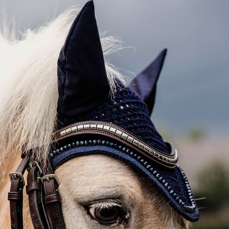 Kentucky Horsewear - Ohrenhaube Glitter marine | - Ohlala