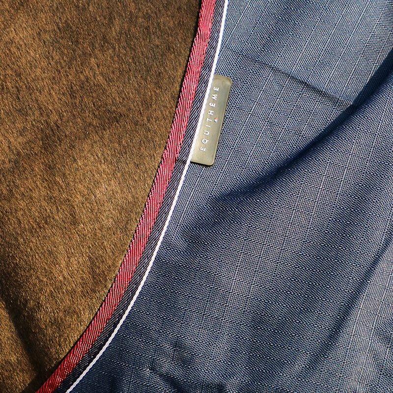 Equithème - Tyrex 1200D High Neck 0g Outdoor Rug Navy/Burgundy | - Ohlala