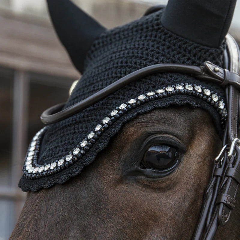 Kentucky Horsewear - Wellington fly bonnet big stone & pearl soundless black | - Ohlala