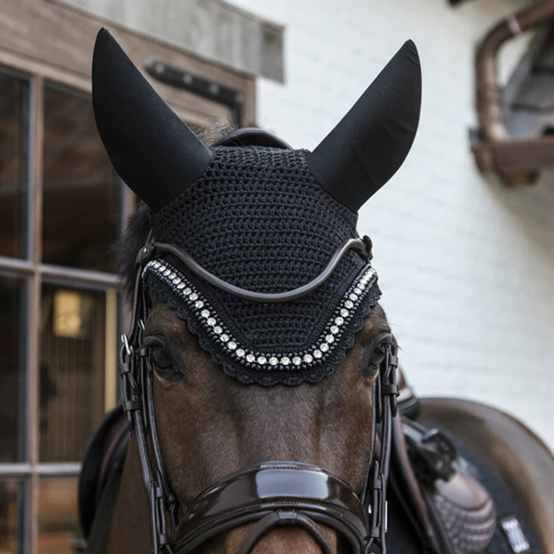 Kentucky Horsewear - Wellington fly bonnet big stone & pearl soundless black | - Ohlala