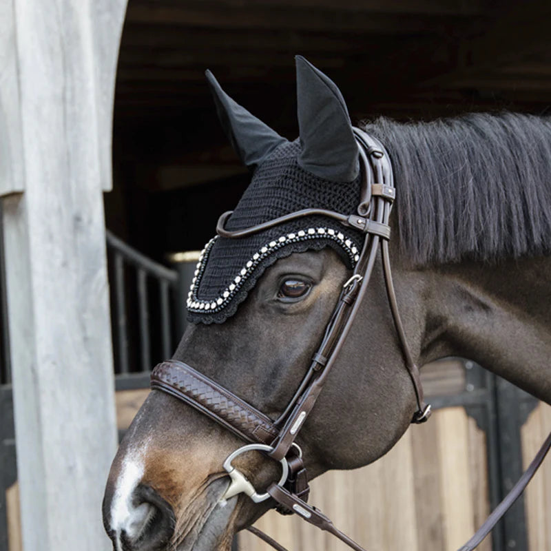 Kentucky Horsewear - Bonnet anti-mosche Wellington big stone & pearl nero | - Ohlala