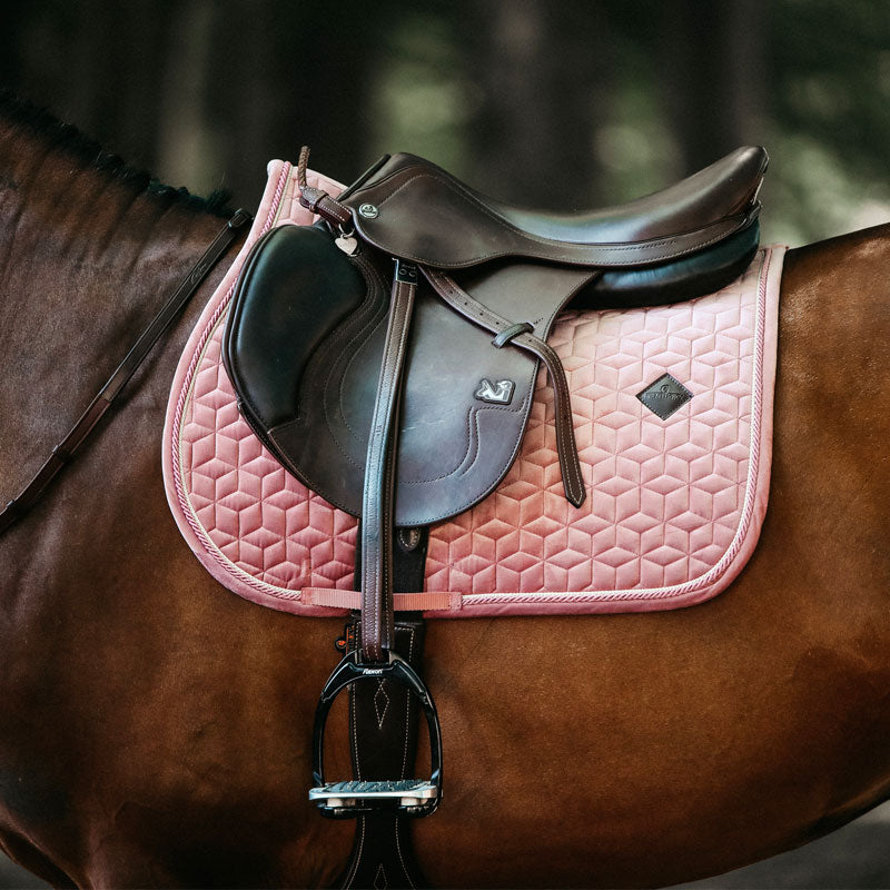 Kentucky Horsewear - Czaprak skokowy Velvet Stary Róż | - Ohlala
