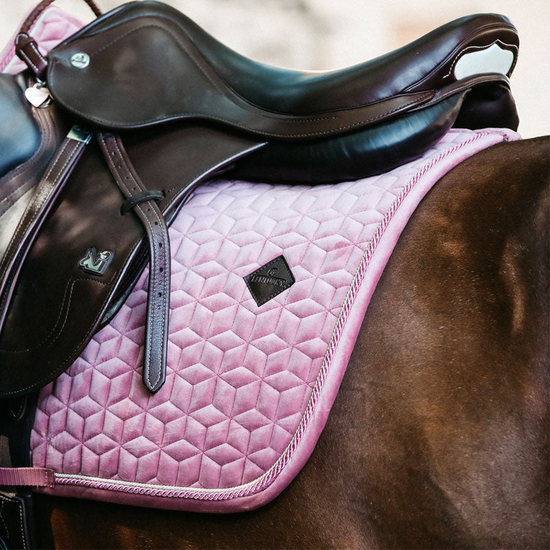 Kentucky Horsewear - Czaprak skokowy Velvet Stary Róż | - Ohlala