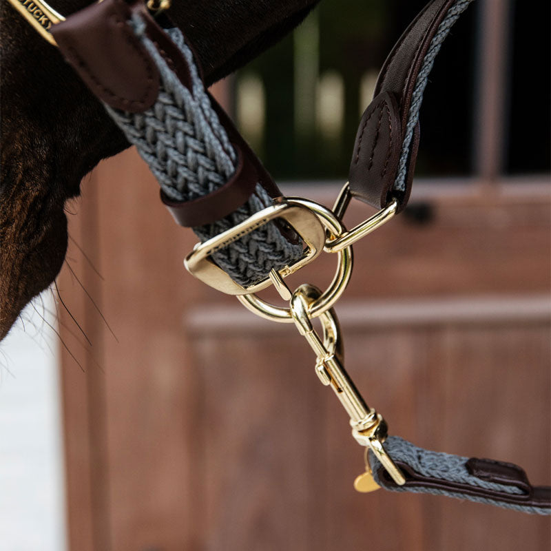 Kentucky Horsewear - Braided nylon lead rope grey 2 m | - Ohlala