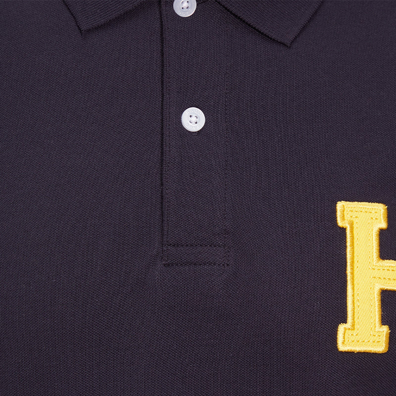 Hagg - Men's short-sleeve polo navy/ yellow | - Ohlala