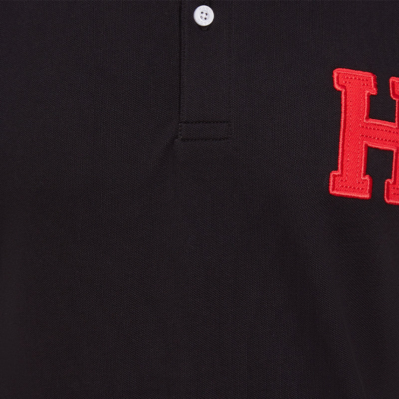 Hagg - Men's short-sleeve polo black/ red | - Ohlala