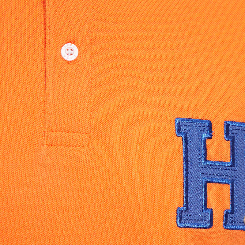 Hagg - Polo korte mouwen heren oranje/ koningsblauw | - Ohlala