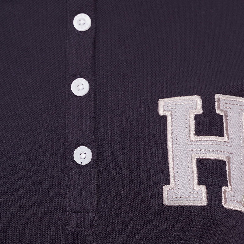 Hagg - Kurzarm-Poloshirt Damen marine/ weiß | - Ohlala