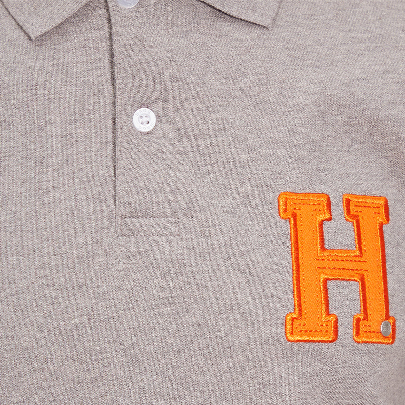 Hagg - Polo korte mouwen heren grijs/ oranje | - Ohlala