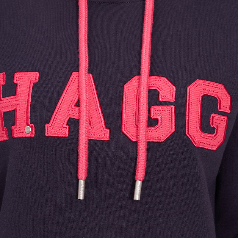 Hagg - Women's navy/fuchsia hoodie | - Ohlala