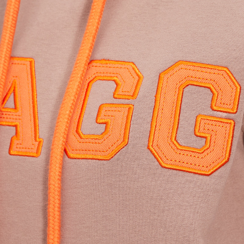 Hagg - Damen-Kapuzenpullover blassrosa/orange | - Ohlala
