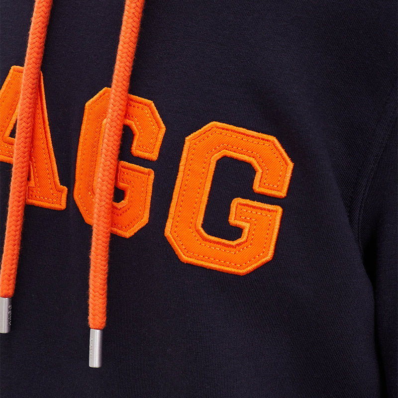 Hagg - Heren hoodie marine/oranje | - Ohlala