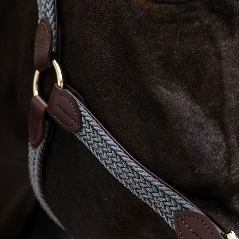 Kentucky Horsewear - Braided nylon horse halter grey | - Ohlala
