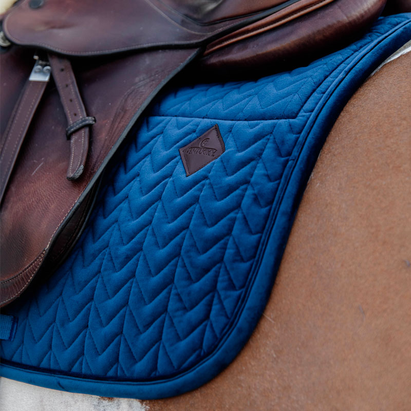 Kentucky Horsewear - Skin Friendly Velvet Saddle Pad Navy | - Ohlala