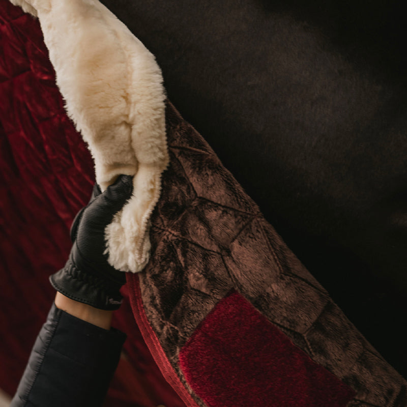 Kentucky Horsewear - Manta de presentación velvet burdeos 160g | - Ohlala