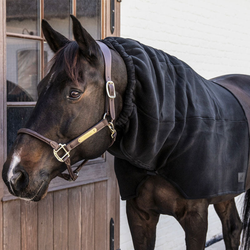 Kentucky Horsewear - Copricollo in pile nero | - Ohlala