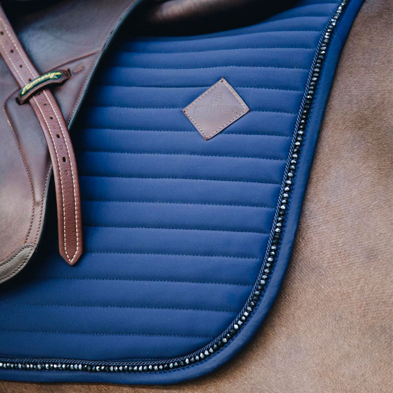 Kentucky Horsewear - Pearls Navy dressage saddle pad | - Ohlala