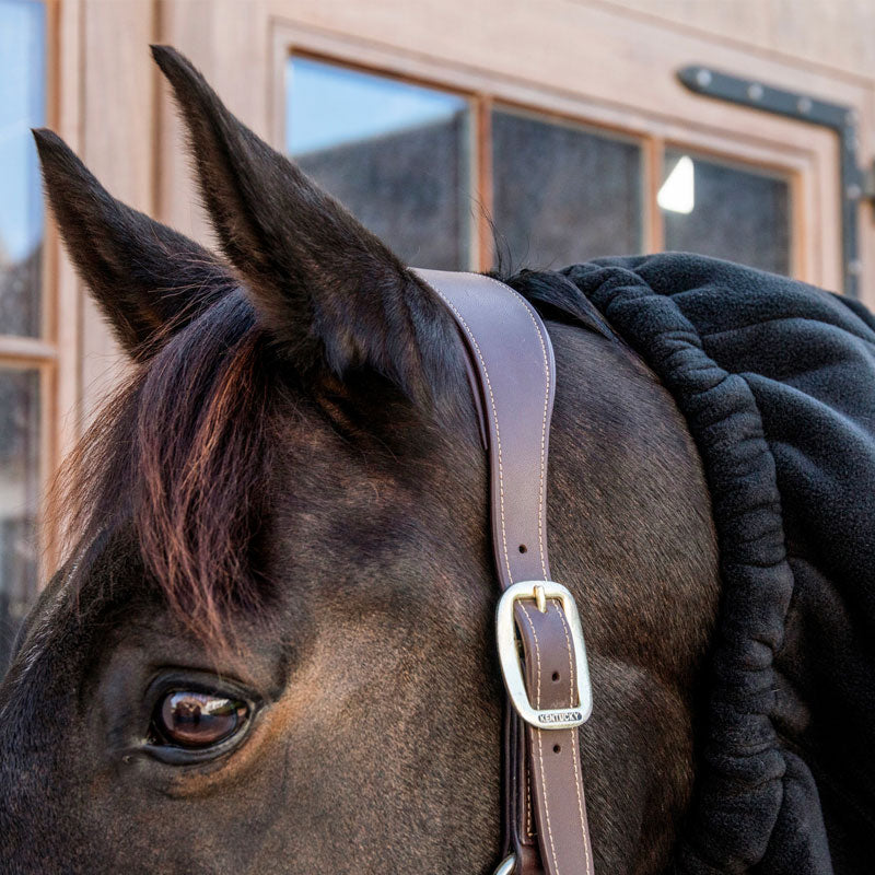Kentucky Horsewear - Copricollo in pile nero | - Ohlala