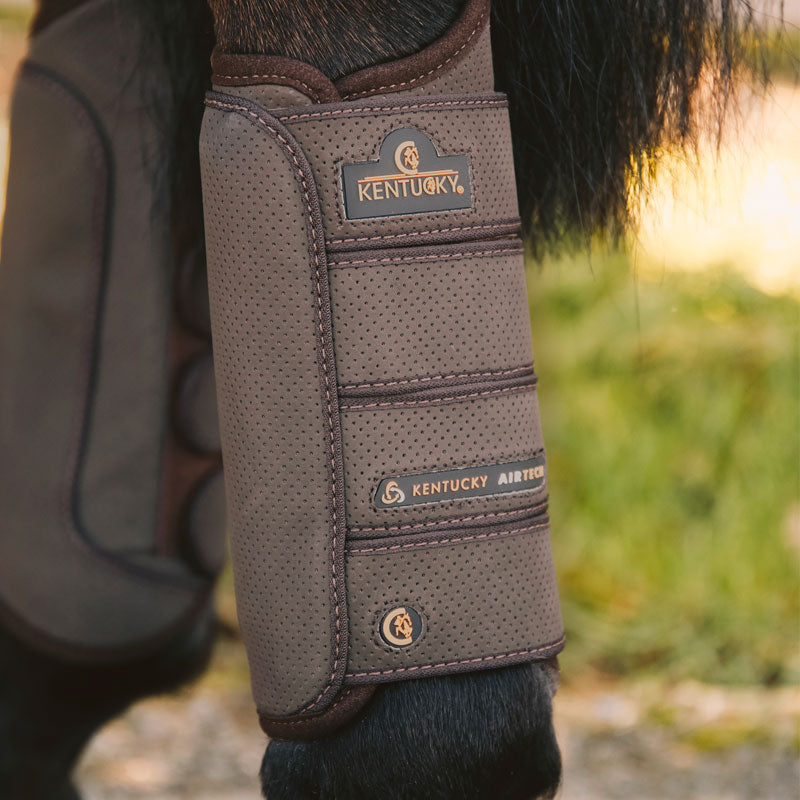 Kentucky Horsewear - Polainas de cross traseras marrón | - Ohlala